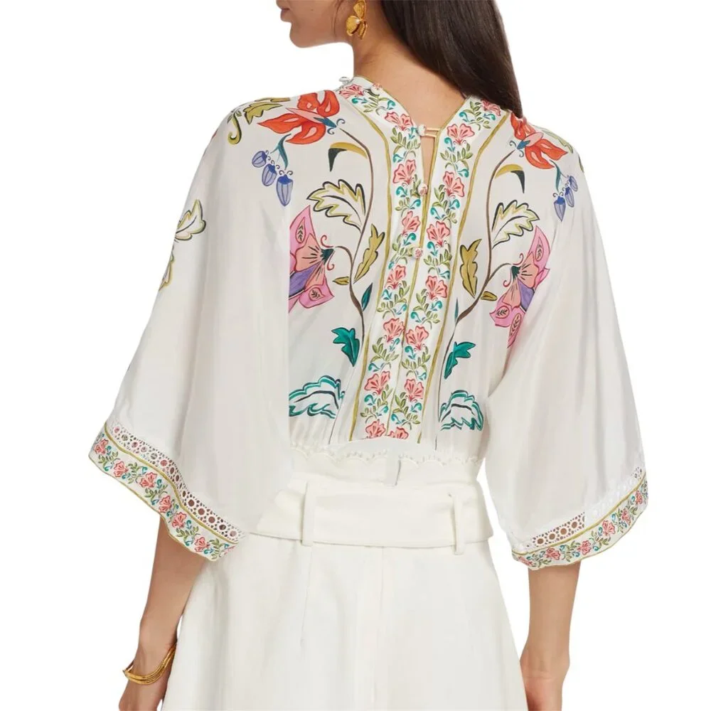FARM Rio Off-White Insects Floral Bodysuit - Picture 4 of 10